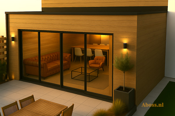 Extension type 02: timber addition in warm, durable materials